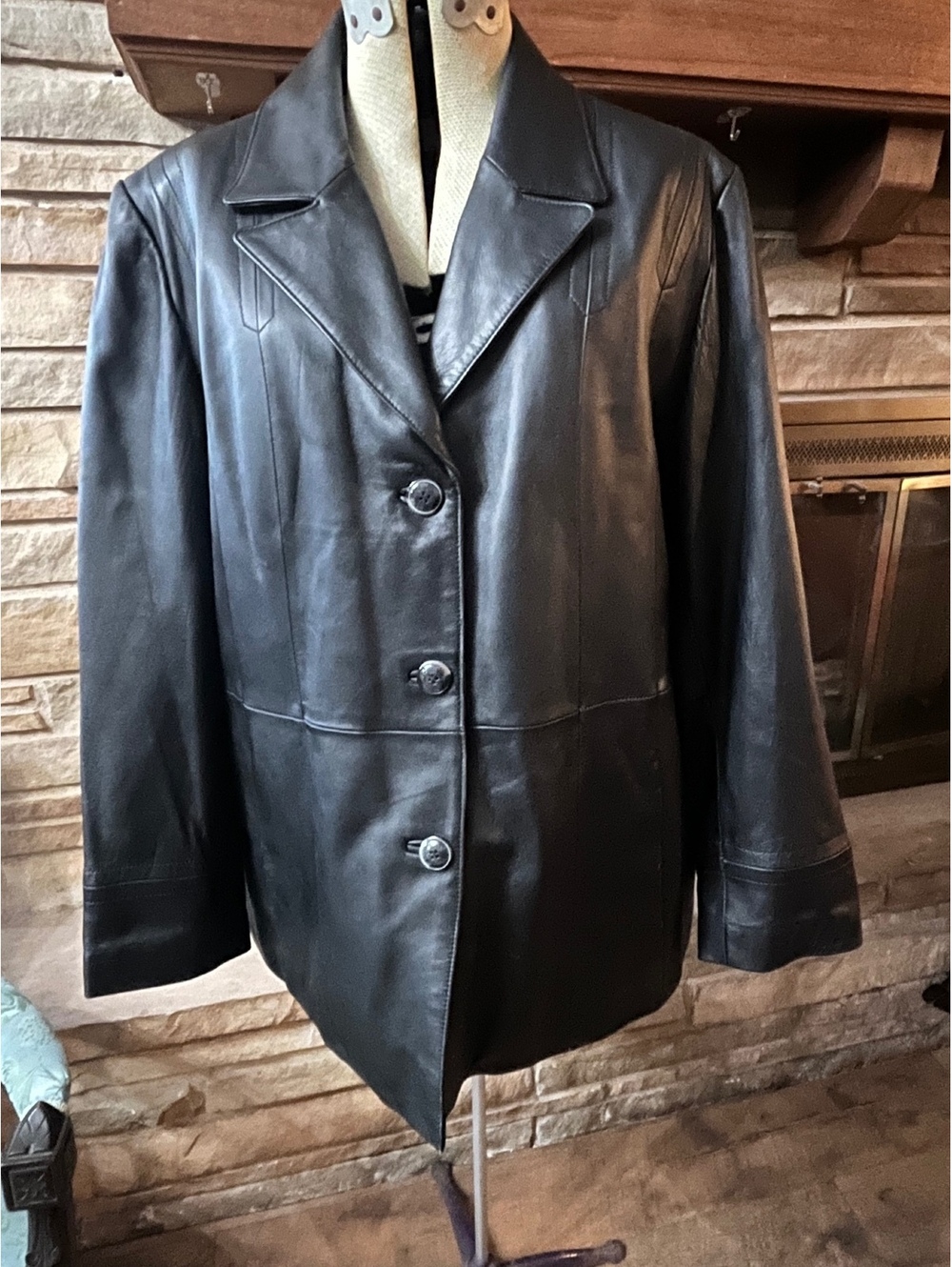 Vintage Wilsons Leather Black Car Coat Jacket Women 3X Thinsulate Insulated Y2K